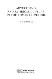 Tapa de Advertising and satirical culture in the Romantic period