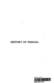 Tapa de A History of Indiana from its Exploration to 1850