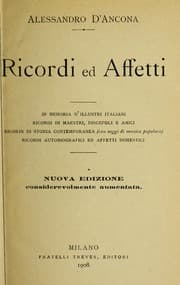 Tapa de Ricordi ed affetti
