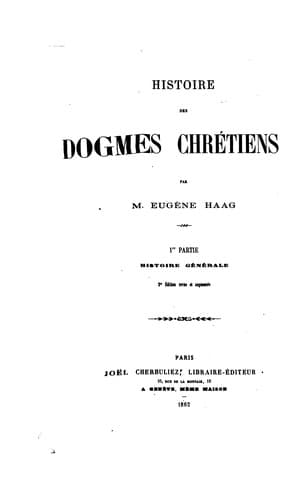 Tapa de Historie des dogmes Chrétiens