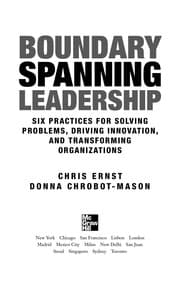 Tapa de Boundary spanning leadership