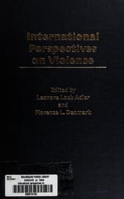 Tapa de International perspectives on violence