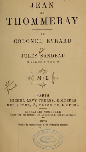 Tapa de Jean de Thommeray
