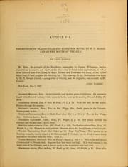 Tapa de Descriptions of plants collected along the route, by W.P. Blake, and at the mouth of the Gila