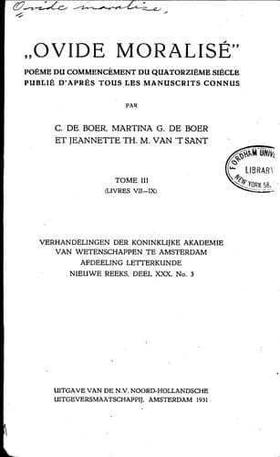 Tapa de Ovide moralisé
