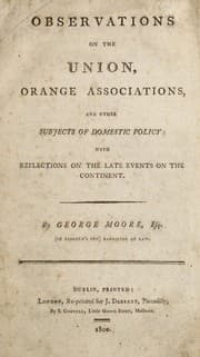 Tapa de Observations on the Union, Orange associations, and other subjects of domestic policy