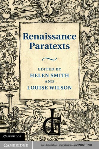 Tapa de Renaissance paratexts