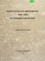 Tapa de Indian acts and amendments 1868-1975