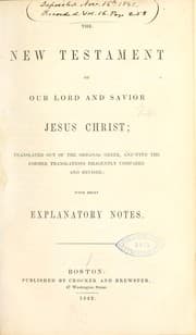 Tapa de The New Testament of our Lord and Saviour Jesus Christ