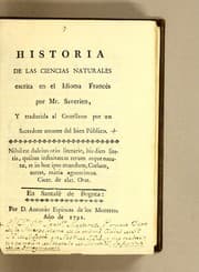 Tapa de Historia de las ciencias naturales