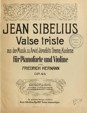 Tapa de Valse triste, aus der Musik zu Arvid Järnefelts Drama, Kuolema