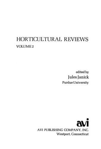 Tapa de Horticultural Reviews