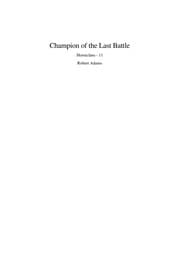 Tapa de Champion of the Last Battle (Horseclans, Book 11)