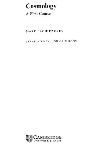 Tapa de Cosmology