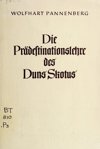 Tapa de Die Prädestinationslehre des Duns Skotus