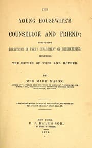 Tapa de The young housewife's counsellor and friend