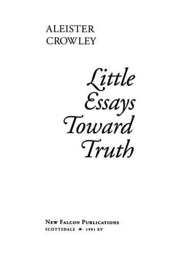 Tapa de Little essays toward truth