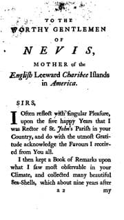Tapa de A Natural History of Nevis, and the Rest of the English Leeward Charibee Islands in America ..