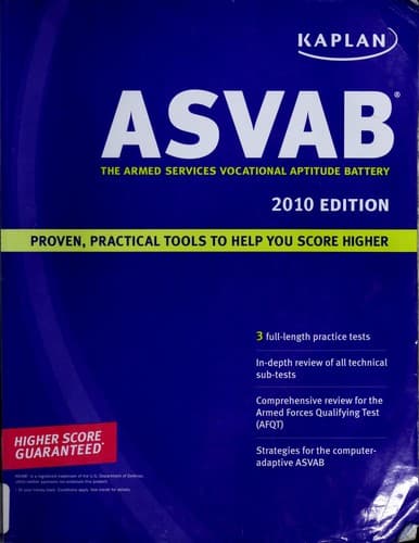 Tapa de Kaplan ASVAB 2010