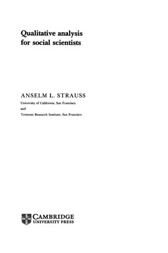 Tapa de Qualitative analysis for social scientists