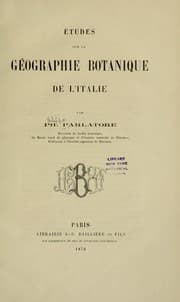 Tapa de Etudes sur la géographie botanique de l'Italie