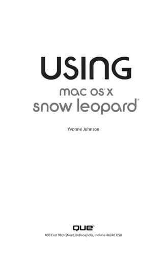 Tapa de Using Mac OS X Snow Leopard