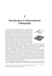 Tapa de Principles of optical lithography