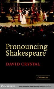 Tapa de PRONOUNCING SHAKESPEARE: THE GLOBE EXPERIMENT