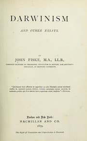 Tapa de Darwinism and other essays