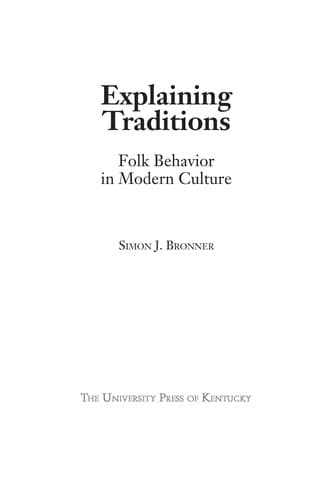 Tapa de Explaining traditions