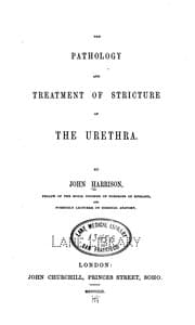 Tapa de The Pathology and treatment of stricture of the urethra