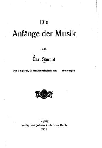 Tapa de Die Anfänge der Musik