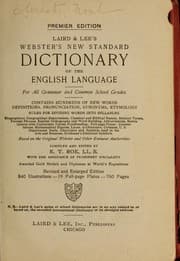 Tapa de Laird & Lee's Webster's new standard dictionary of the English language for all grammar and common school grades