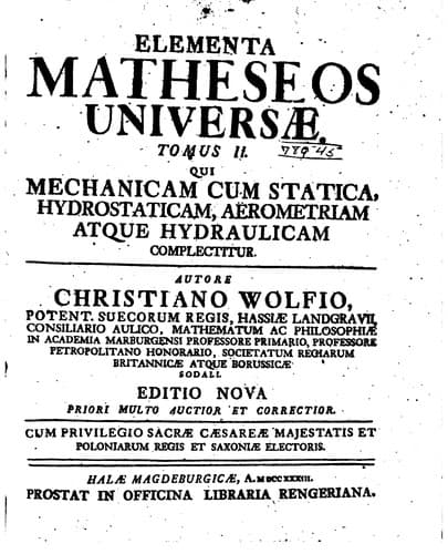 Tapa de Elementa matheseos universae