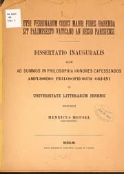 Tapa de Utri Verrinnarum codici maior fides habenda sit palimpsesto Vaticano an regio parisiensi ...
