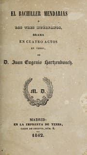 Tapa de El bachiller Mendarias, o, Los tres huérfanos