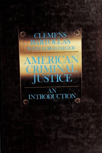 Tapa de American criminal justice