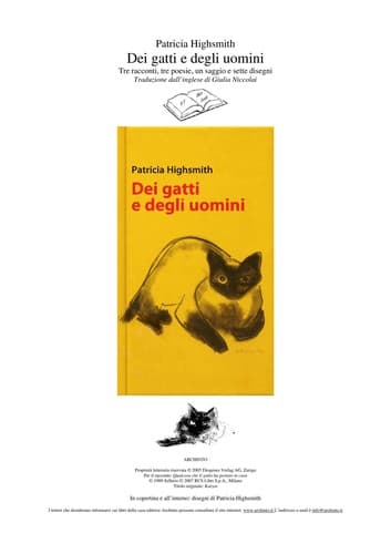 Tapa de Dei gatti e degli uomini