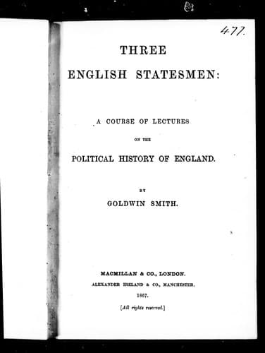 Tapa de Three English statesmen