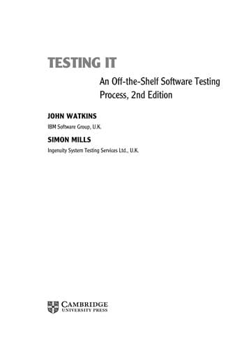 Tapa de Testing IT