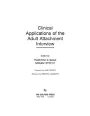 Tapa de Clinical applications of the adult attachment interview