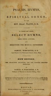 Tapa de The Psalms, hymns, and spiritual songs of the Rev. Isaac Watts, D.D.