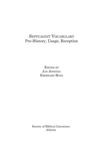 Tapa de Septuagint vocabulary