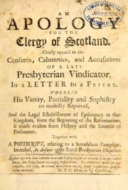 Tapa de An apology for the clergy of Scotland