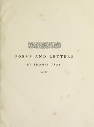 Tapa de Poems and letters