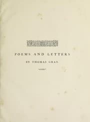 Tapa de Poems and letters