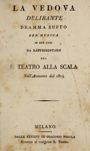 Tapa de La vedova delirante