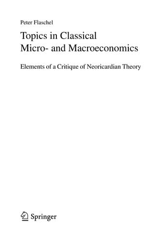 Tapa de Topics in classical micro- and macroeconomics