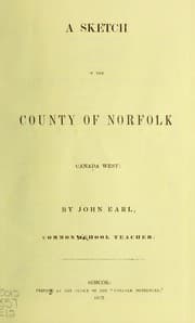 Tapa de Sketch of the County of Norfolk Canada West
