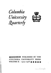 Tapa de Columbia University quarterly